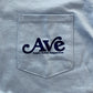 AVE Script Pocket T-Shirt Light Blue