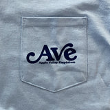 AVE Script Short Sleeve Pocket T-Shirt (Light Blue) - Apple Valley Emporium