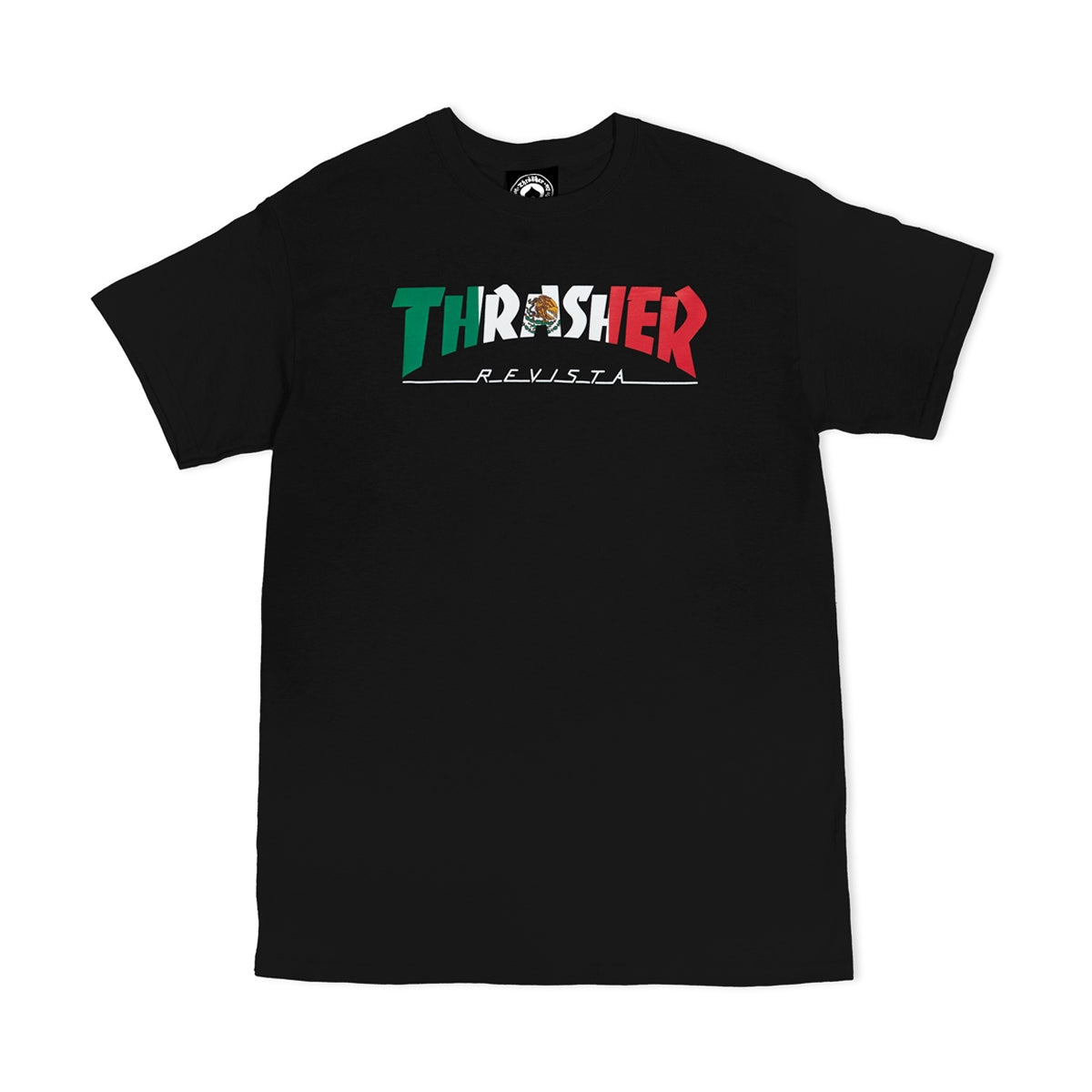Thrasher Mexico Logo Short Sleeve T-Shirt (Black) - Apple Valley Emporium