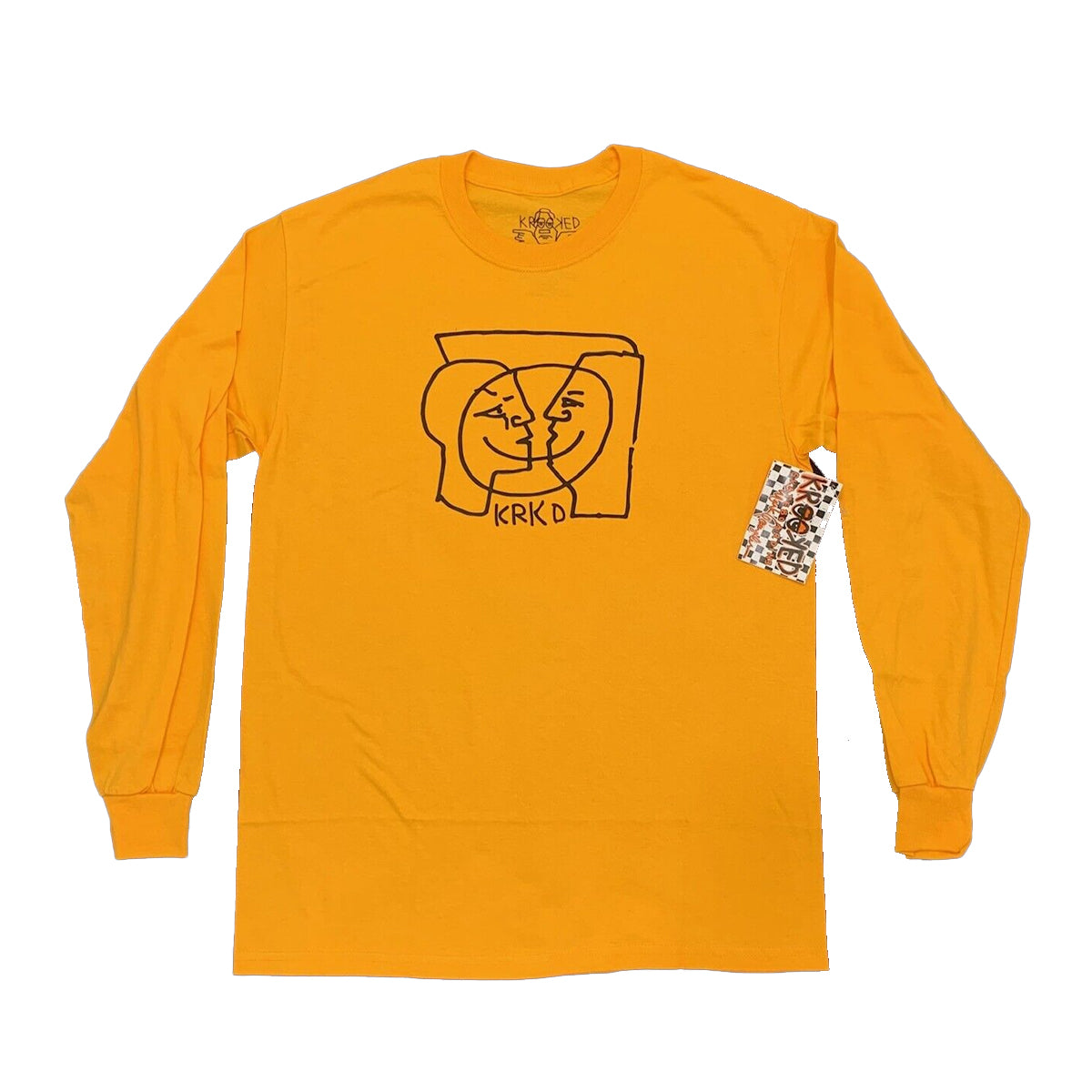Krooked Moonsmile Long Sleeve T-Shirt (Gold) - Apple Valley Emporium
