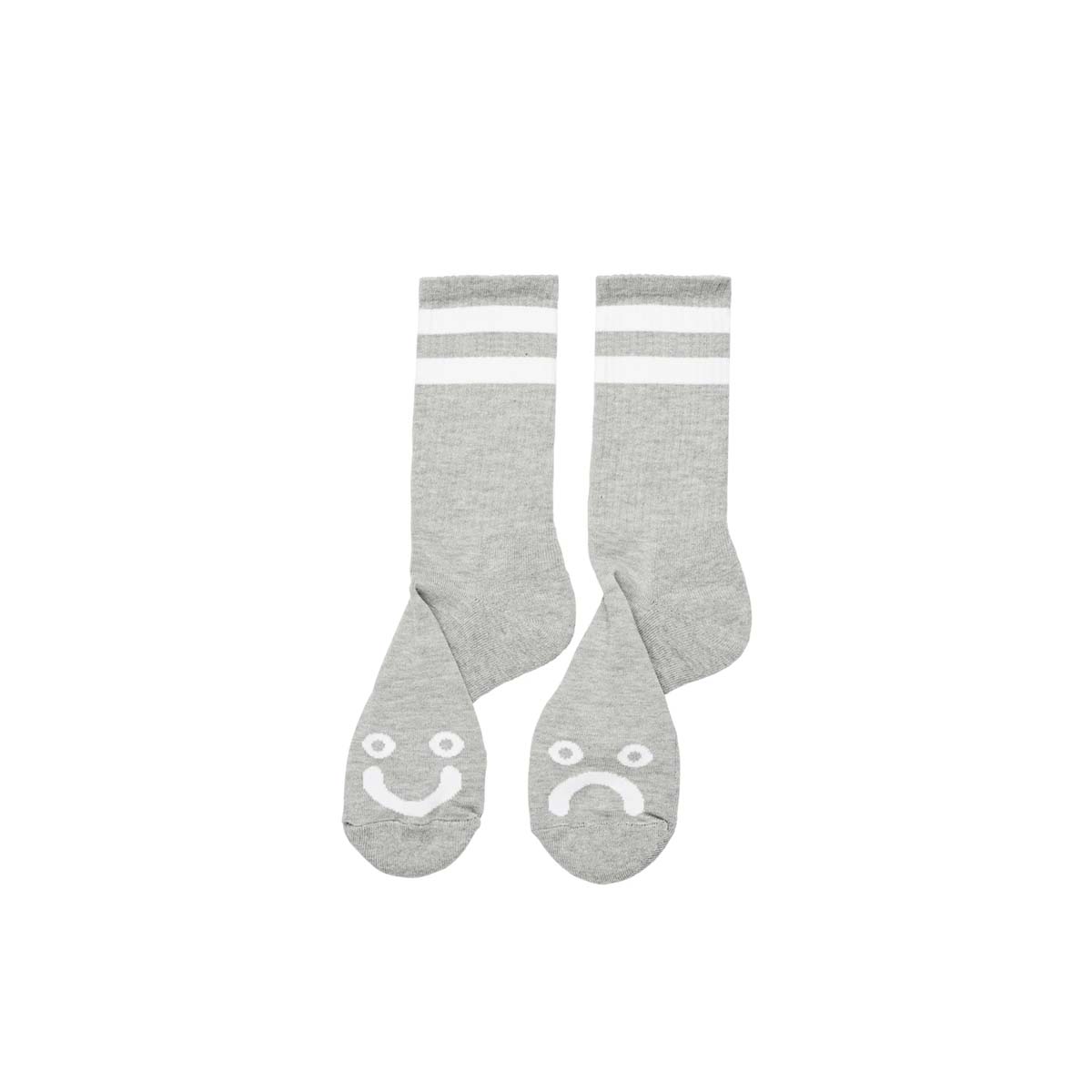 Polar Skate Co. Happy Sad Socks (Grey) - Apple Valley Emporium