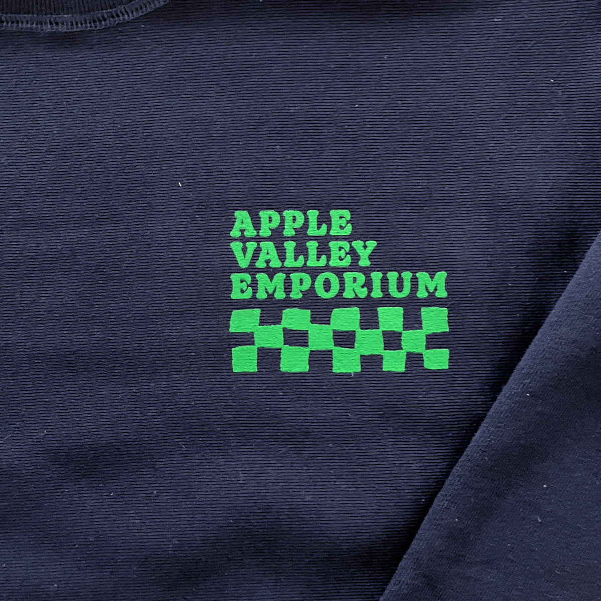 AVE Green Checkered Unisex Crewneck Sweatshirt - Apple Valley Emporium