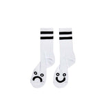 Polar Skate Co. Happy Sad Socks (White) - Apple Valley Emporium