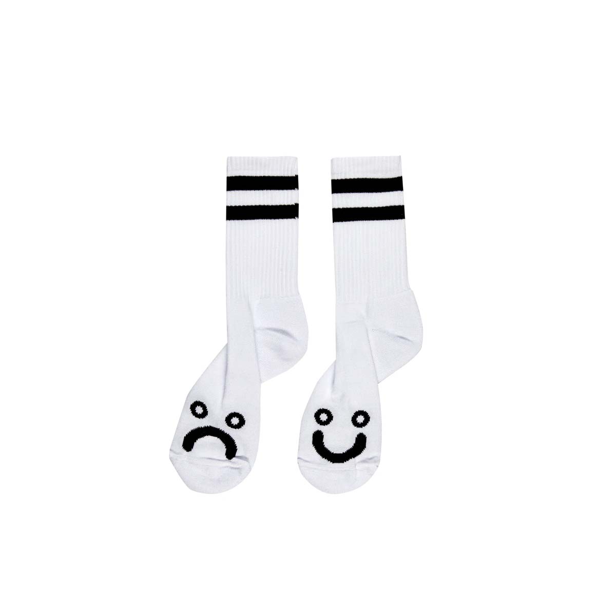 Polar Skate Co. Happy Sad Socks (White) - Apple Valley Emporium