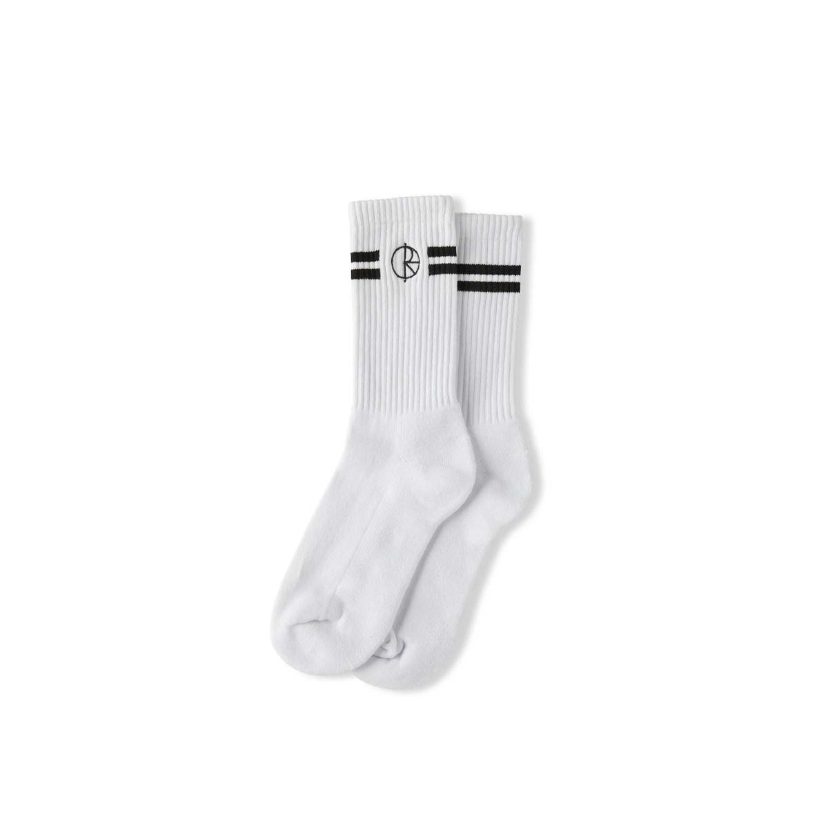 Polar Skate Co. Stroke Logo Socks (White) - Apple Valley Emporium