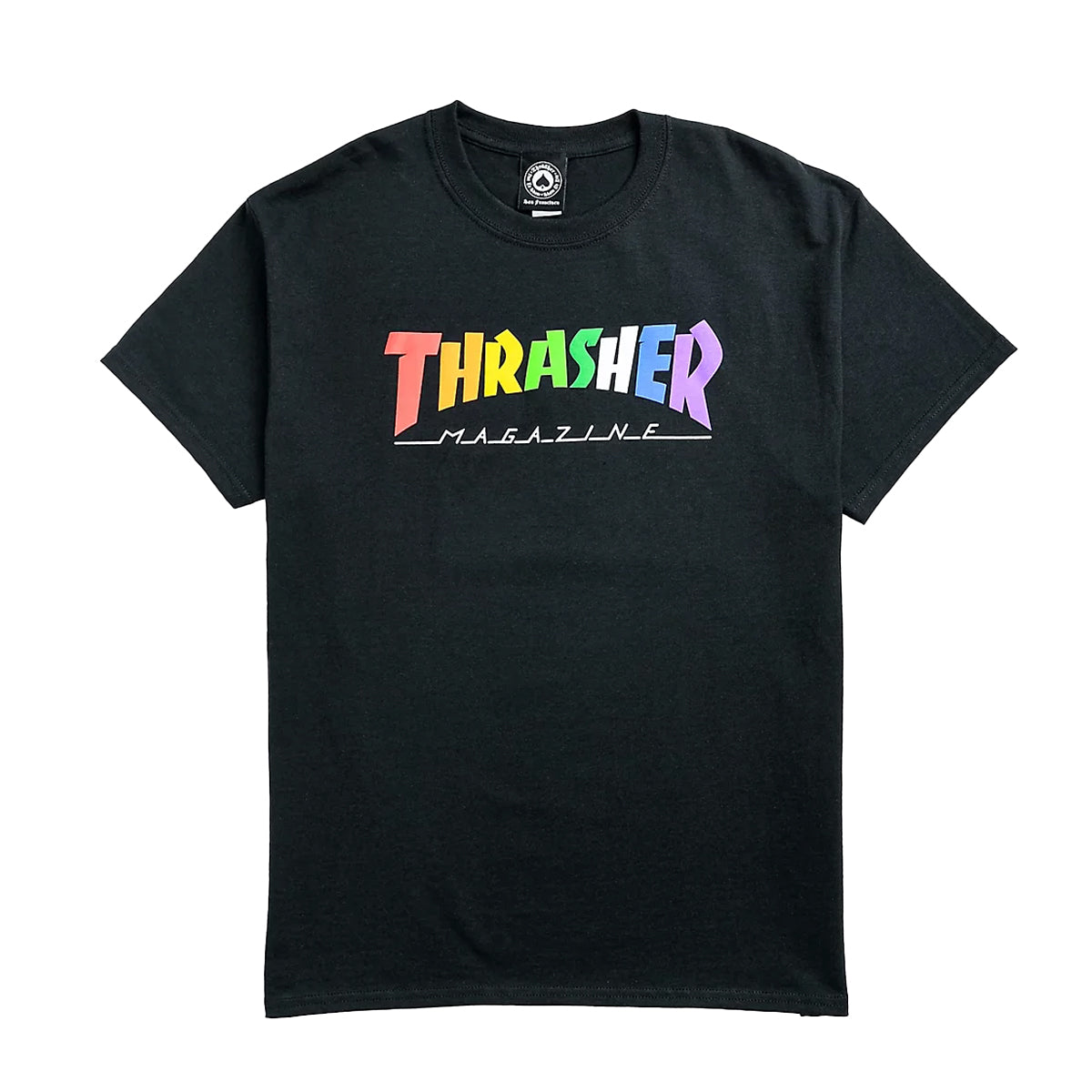 Thrasher Rainbow Mag Short Sleeve T-Shirt (Black) - Apple Valley Emporium